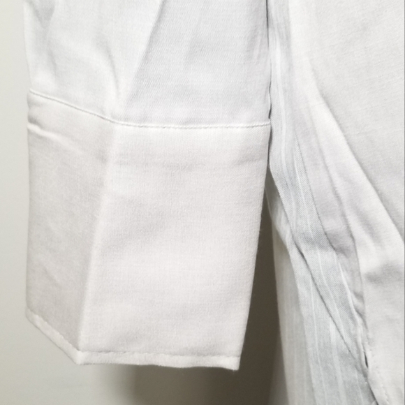 A Point Women's Stripped & Solid Button Down Shirt Dress Size L - Picture 3 of 9